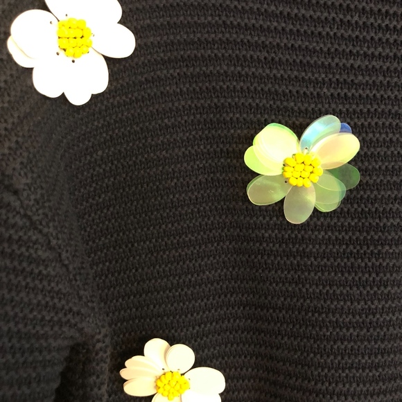 Zara sweater with flowers applications for girls - Picture 4 of 6